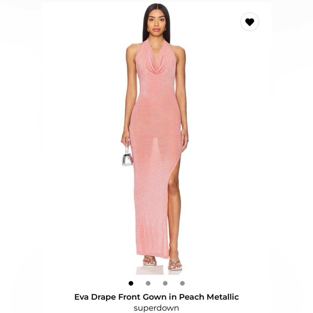 Superdown Shimmering Pink Backless Dress